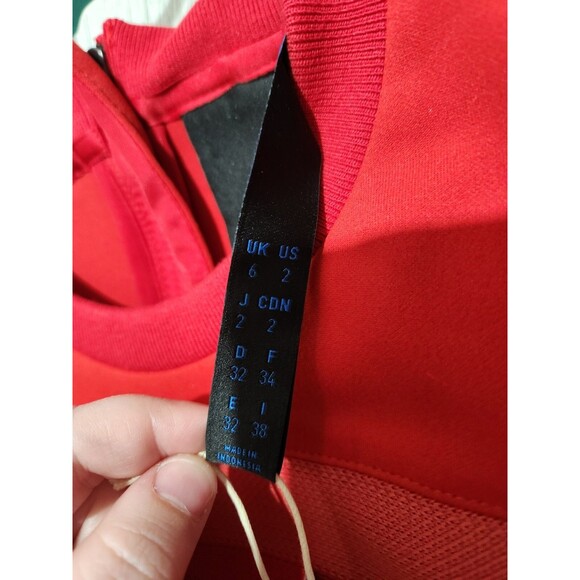 Adidas Activewear Dress Sz 2 Original 83-C Red "Blue Version" Better Scarlet Zip - Picture 7 of 14